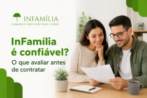 InFamília é confiável? Casal analisa informações antes de contratar o plano.